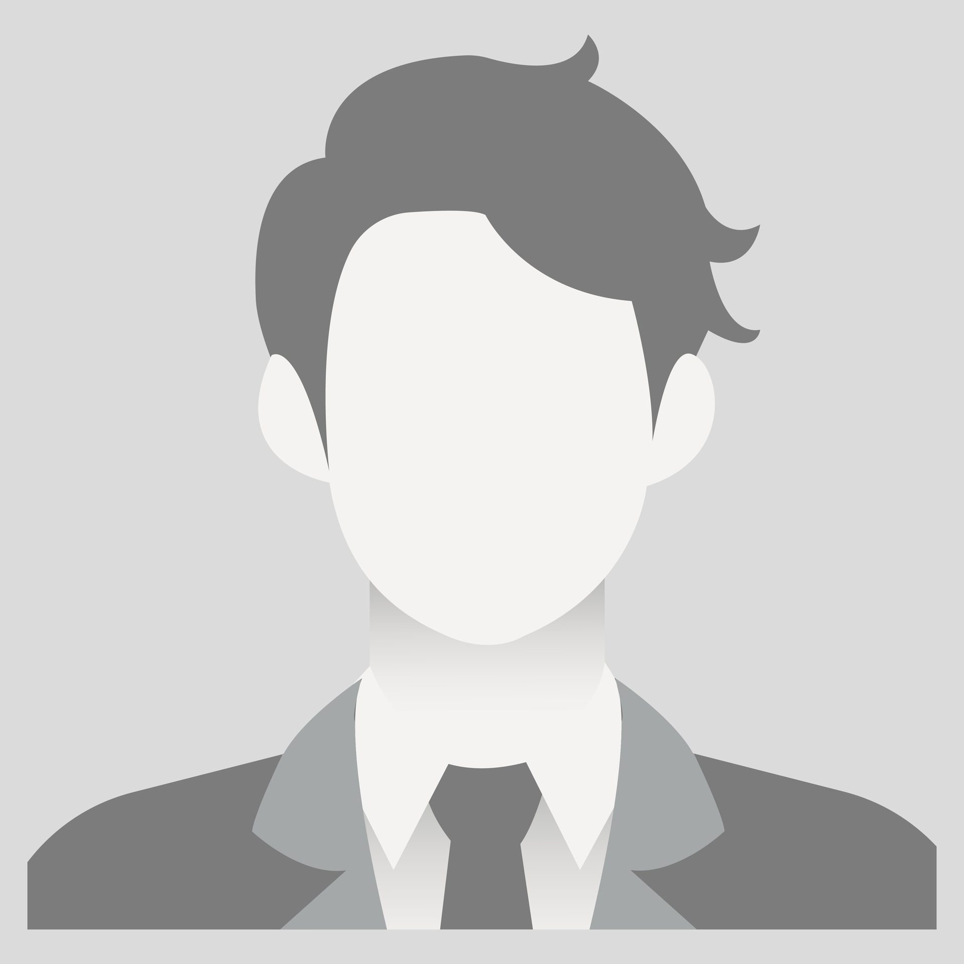 Generic male avatar in suit and tie